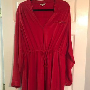 Red long sleeve dress